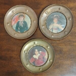 Vintage Miniature English Decorative Plates Set